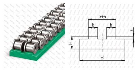TG-T2 T型雙排鏈條導軌